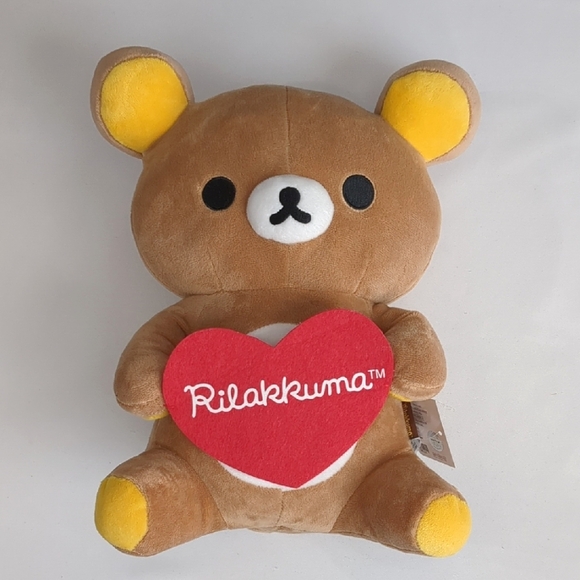 New Rilakkuma Holding Heart 12.5" Plush - Picture 1 of 7
